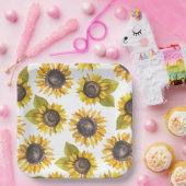 ひまわり模様パーティー紙プレート ペーパープレート (パーティー)