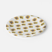 ひまわり模様パーティー ペーパープレート (アングル)