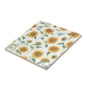 ひまわり模様水彩植物学 タイル (側面)