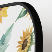 ひまわり模様水彩 ピックルボールラケット (左詳細)