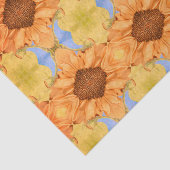 ひまわり模様黄フローラ水彩ぼほ 薄葉紙 (詳細)