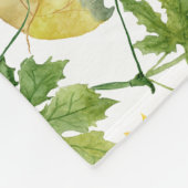 ひまわり模様2 フリースブランケット (角)