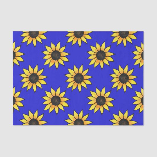 ひまわり模様3 薄葉紙 (正面)