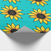 ひまわり模様4 ラッピングペーパー (角)