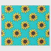ひまわり模様4 ラッピングペーパー (フラット)