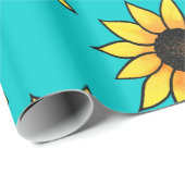 ひまわり模様4 ラッピングペーパー (ロールコーナー)
