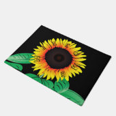 ひまわり模様 – ようこそ – カスタムの色 ドアマット (アングル)