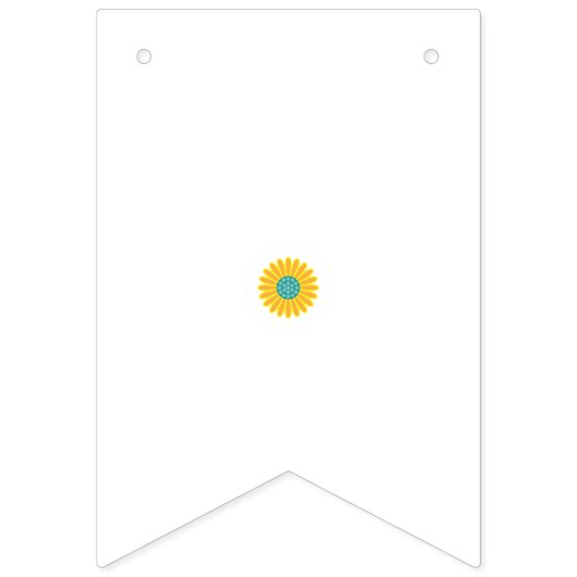 ひまわり模様 | サマー鮮やかフローラデザイン バンティングフラッグ (第3の旗)