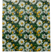 ひまわり模様 シャワーカーテン (正面)