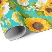ひまわり模様 ラッピングペーパー (ロールコーナー)