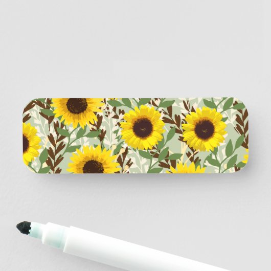 ひまわり模様 名札 (インサイチュ)