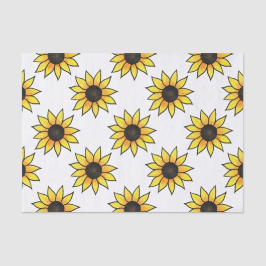 ひまわり模様 薄葉紙 (正面)