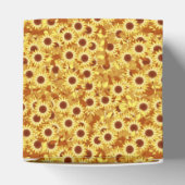 ひまわり模様 – 金ゴールド、黄色と茶色 フェイバーボックス (上部)