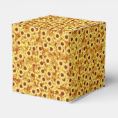 ひまわり模様 – 金ゴールド、黄色と茶色 フェイバーボックス (裏面サイド)