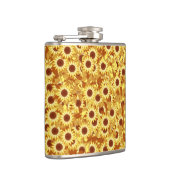 ひまわり模様 – 金ゴールド、黄色と茶色 フラスク (右)