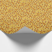 ひまわり模様 – 金ゴールド、黄色と茶色 ラッピングペーパー (角)