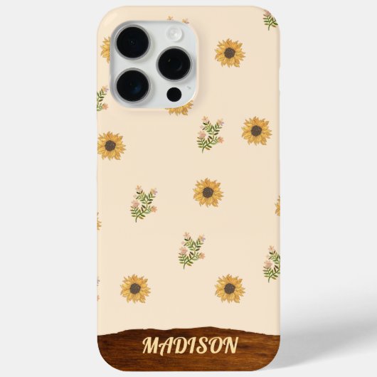 ひまわり模様 Case-Mate iPhoneケース (裏面)