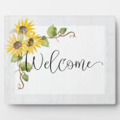 ひまわり歓迎イーゼル結婚またはシャワー フォトプラーク (正面)