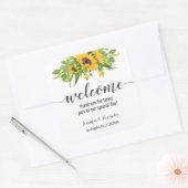 ひまわり歓迎 スクエアシール (封筒)