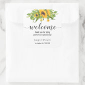 ひまわり歓迎 スクエアシール (バッグ)