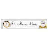 ひまわり歯科机用ネームプレート デスクネームプレート (正面)