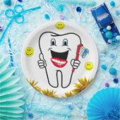 ひまわり歯科紙プレート ペーパープレート (パーティー)