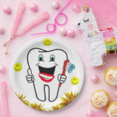 ひまわり歯科紙プレート ペーパープレート (パーティー)