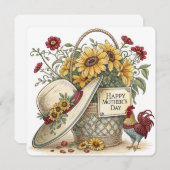 ひまわり母の日カード シーズンカード (正面/裏面)