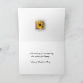 ひまわり母の日折りグリーティングカード カード (内部)