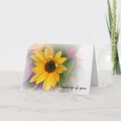ひまわり母の日折りグリーティングカード カード (正面)
