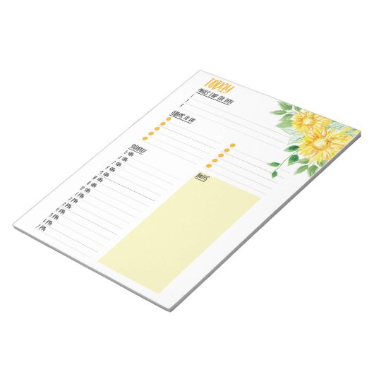ひまわり毎日のプランナースケジュールを実行する ノートパッド (アングル)