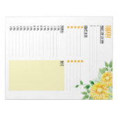 ひまわり毎日のプランナースケジュールを実行する ノートパッド (正面)