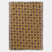 ひまわり毛布イエローサンフラワーブランケット スローブランケット (正面縦)