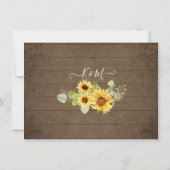 ひまわり水カラーフローラバーンドウッド披露宴 招待状 (裏面)