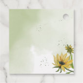 ひまわり水彩ガールブラック誕生日 フェイバータグ (裏面)