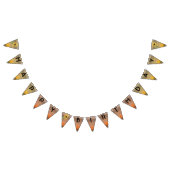 ひまわり水彩ガール誕生日 バンティングフラッグ (全)