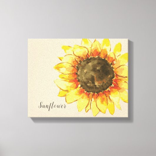 ひまわり水彩キャンバス キャンバスプリント (正面)