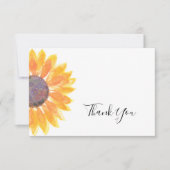 ひまわり水彩サンキューカード サンキューカード (正面)