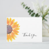 ひまわり水彩サンキューカード サンキューカード (スタンド正面)