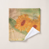 ひまわり水彩タオルセット バスタオルセット (ウォッシュタオル)