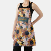 ひまわり水彩デザイン エプロン (インサイチュ)