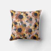 ひまわり水彩デザイン クッション (裏面)