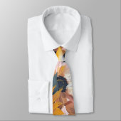 ひまわり水彩デザイン ネクタイ (タイ)