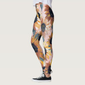 ひまわり水彩デザイン レギンス (左)