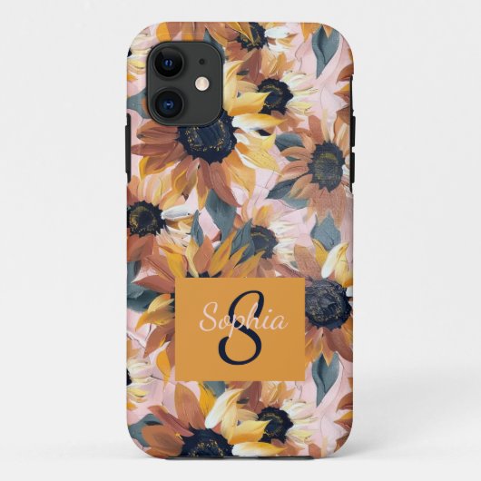 ひまわり水彩デザイン Case-Mate iPhoneケース (裏面)