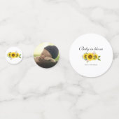 ひまわり水彩ピンクフローラベビーシャワー コンフェッティ (正面)