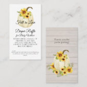 ひまわり水彩フローラかぼちゃおむつラッフル 名刺 (正面/裏面)