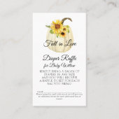 ひまわり水彩フローラかぼちゃおむつラッフル 名刺 (正面)