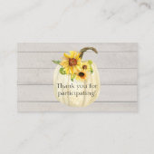 ひまわり水彩フローラかぼちゃブックリクエスト 名刺 (裏面)