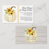 ひまわり水彩フローラかぼちゃブックリクエスト 名刺 (正面/裏面)